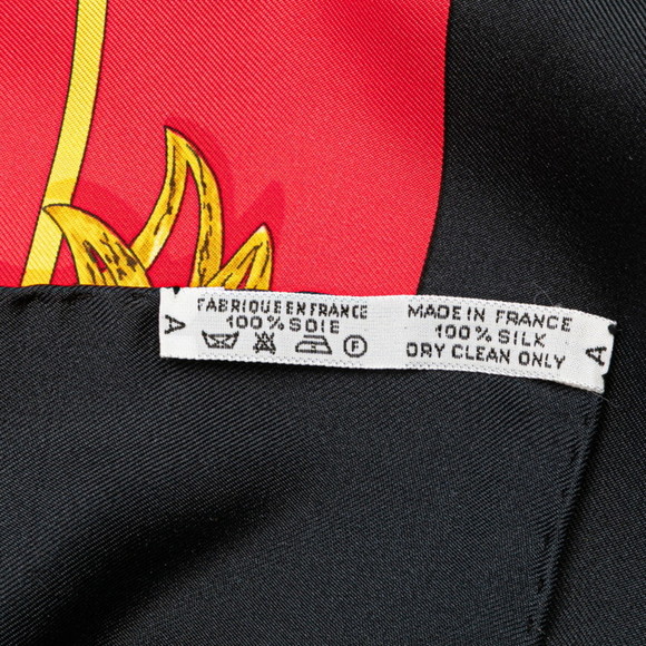 Hermès Carré 90 Clips Scarf, Red, Black, Multicolor, Silk, Women's, HERMES - Picture 5 of 5